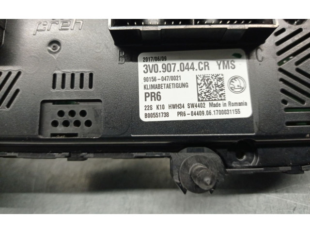 Блок управления климат-контролем 3V0907044CR, 90156047   Skoda Superb B8 (3V)