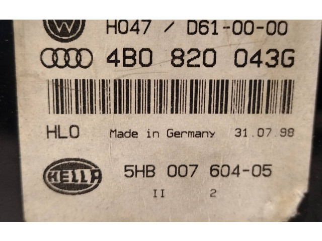 Блок управления климат-контролем 4B0820043G, 5HB00760405 Audi A6 S6 C5 4B