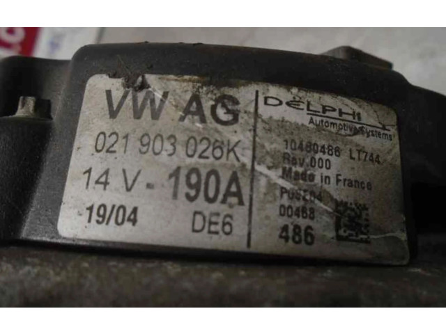 Генератор 021903026K Volkswagen Phaeton