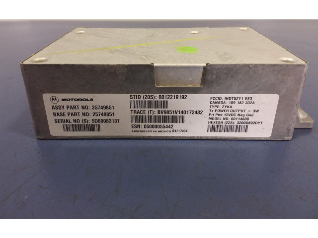 Блок управления 25749851 Cadillac CTS