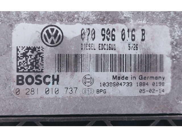 Блок управления двигателя 0281010737, 070906016B Volkswagen Phaeton