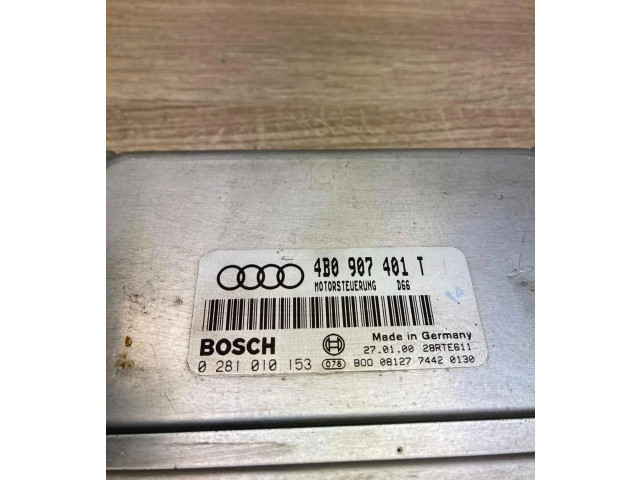 Блок управления двигателем Блок управления 4B0907401T, 0281010153 Audi A6 S6 C5 4B