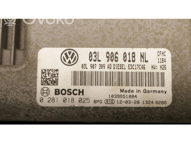 Řídící jednotka 03L906018, 0281018025 Volkswagen Golf VI 2012