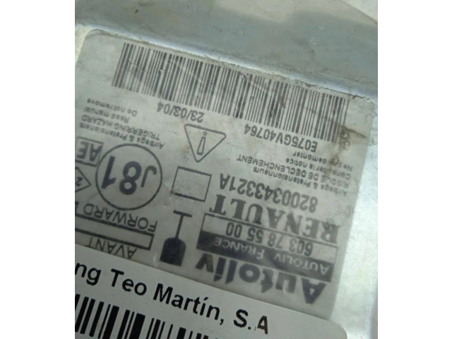 Řídící jednotka 8300343321AE, CENTRALITAAIRBAG Renault Espace IV