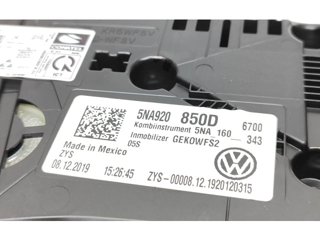 Přístrojová deska  Volkswagen Tiguan Allspace 2020 5NA920850D, 5NA160343  
