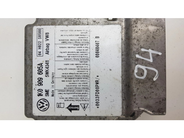 Блок подушек безопасности 1K0909605A, 5WK43411   Volkswagen Golf Plus