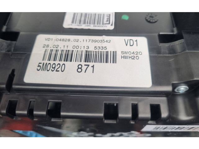 Панель приборов 5M0920871 Volkswagen Golf Plus