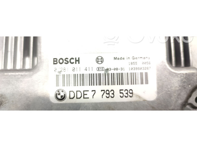 Блок управления двигателя 7793539, 0281011411 BMW 3 E46