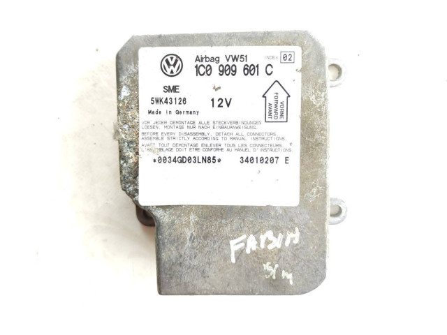 Блок подушек безопасности 1C0909601C, 34010207E Skoda Fabia Mk1 (6Y)