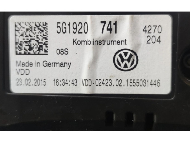 Панель приборов 5G1920741 Volkswagen Golf VII