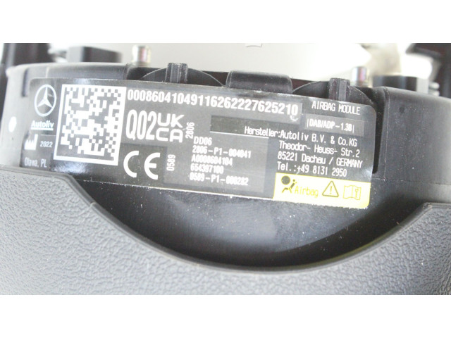 Подушка безопасности водителя A0008604104   Mercedes-Benz EQS V297