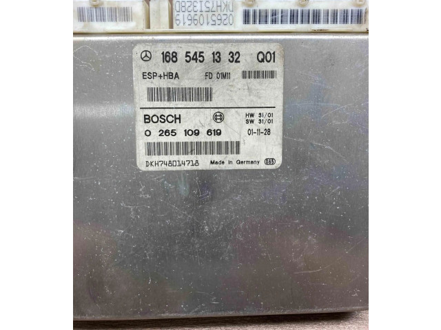 ESP (stabilumo sistemos) valdymo blokas 1685451332, 0265109619 Mercedes-Benz W168