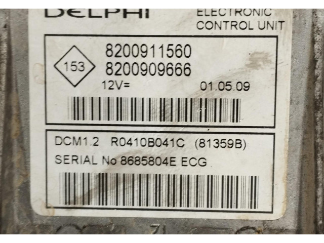 Комплект блоков управления 8200911560, 8200911560   Renault Clio III