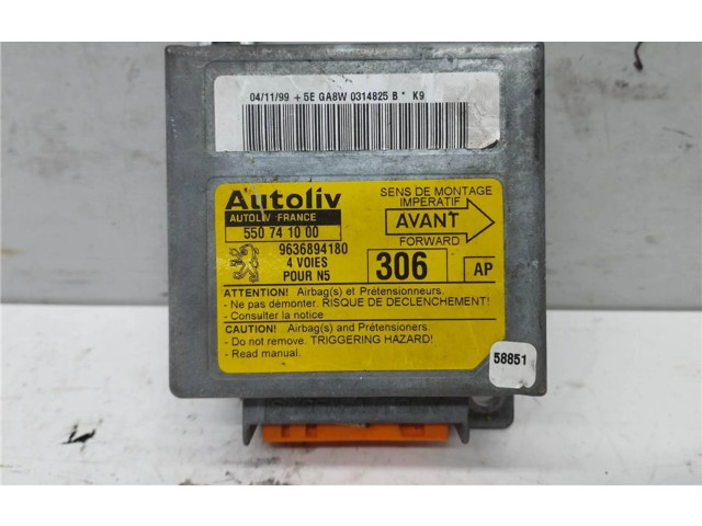 Блок подушек безопасности 9636894180, 0090019   Peugeot 306