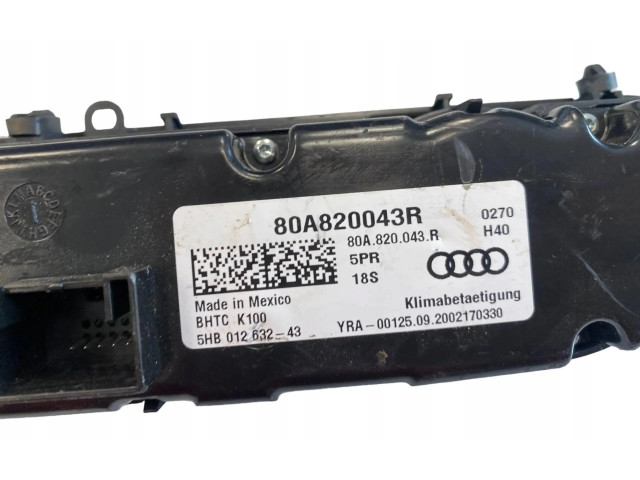 Блок управления климат-контролем 80A820043R   Audi Q5 SQ5