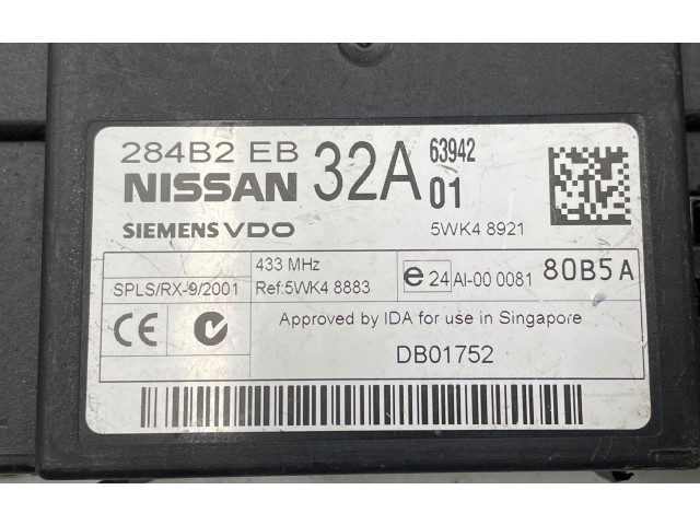 Блок комфорта 284B2EB, 5WK48921 Nissan Navara D40