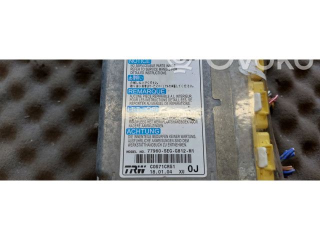 Блок подушек безопасности 77960SEGG812M1, C0S71CRS1 Honda Accord