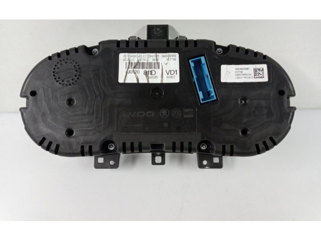 Панель приборов 5J0920811D, 5J0920811D   Skoda Fabia Mk2 (5J)       