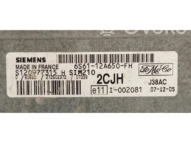 Комплект блоков управления 6S61-12A650-FH, 6S61-12A650-FH   Ford Fusion