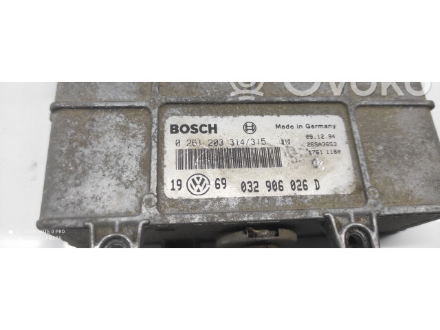 Блок управления двигателя 026120314, 032906026D Volkswagen Golf III