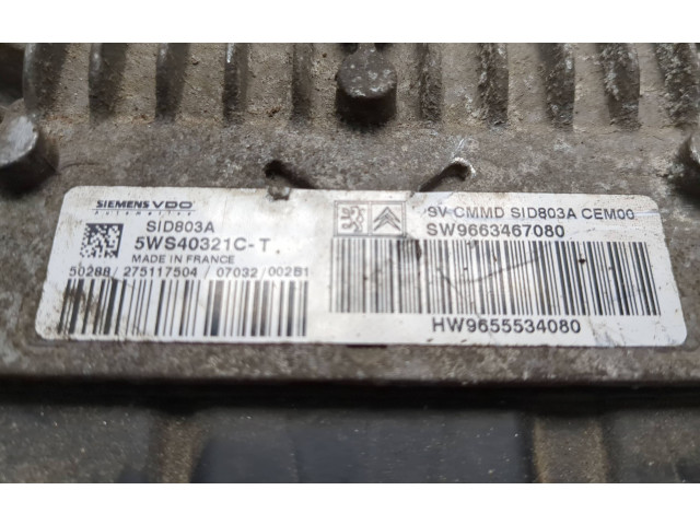 Блок управления двигателя 9655534080, 9663467080 Citroen Berlingo