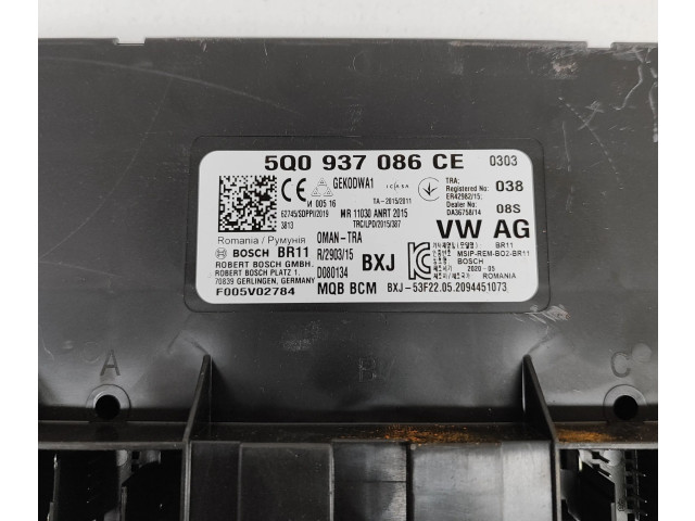 Блок комфорта 5Q0937086CE, F005V02784   Skoda Superb B8 (3V)   