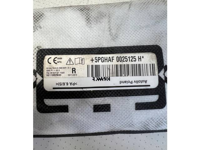 Подушка безопасности в сиденье 9811802680   Citroen C3 Aircross