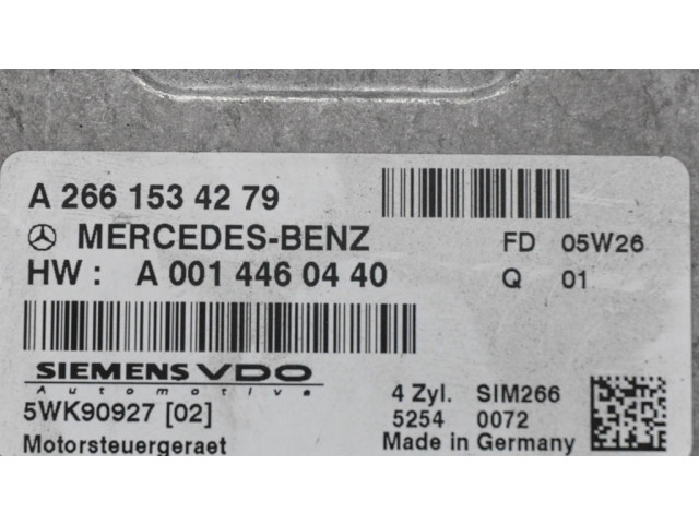 Блок управления двигателя A2661534279, A0014460440 Mercedes-Benz B W245