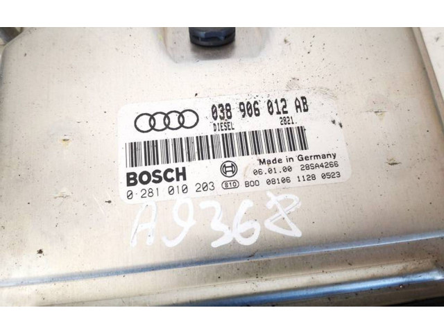Блок управления двигателя 038906012ab, 0281010203   Audi A6 S6 C5 4B