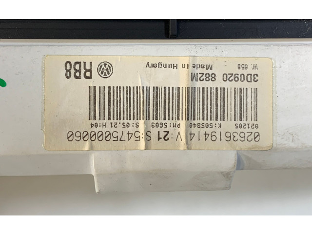 Панель приборов 3D0920882M, 0263619414   Volkswagen Phaeton       