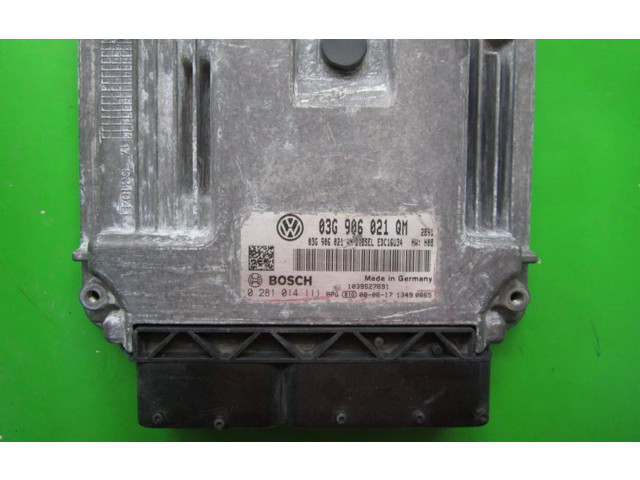 Блок управления двигателем Блок управления 03G906021QM, 0281014111   Skoda Superb B5 (3U)