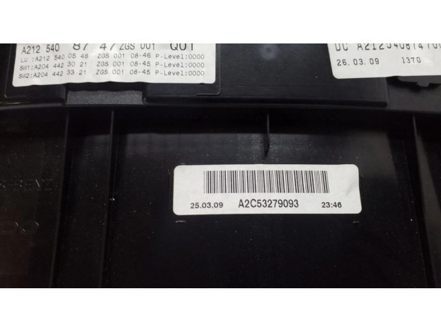 Панель приборов A2125408747, A2125400548   Mercedes-Benz E W212       