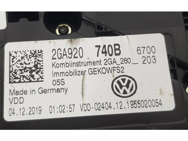 Přístrojová deska Volkswagen T-Roc 2020 2GA920740B, 2GA920740B