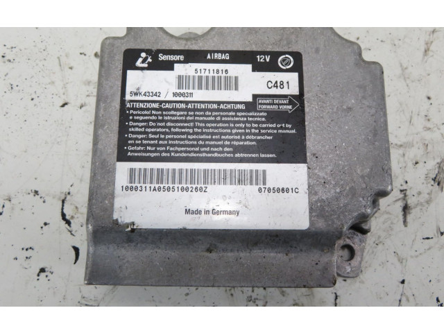 Блок подушек безопасности 51711816, 51711816   Fiat Stilo