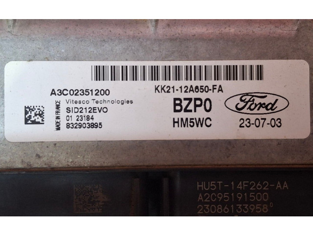 Блок управления двигателя KK21-12A650-FA, A3C02351200 Ford Tourneo Custom