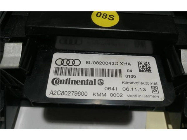 Блок управления климат-контролем 8U0820043D, 8U0820043D   Audi Q3 8U