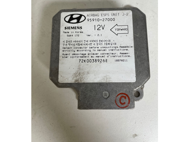 Блок подушек безопасности 9591027000, 18970211 Hyundai Coupe