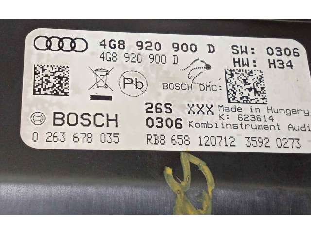 Přístrojová deska Audi A6 C7 2012 4G8920900D