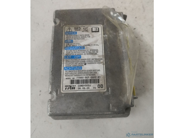 Блок подушек безопасности 77960sefe822m1 Honda Accord
