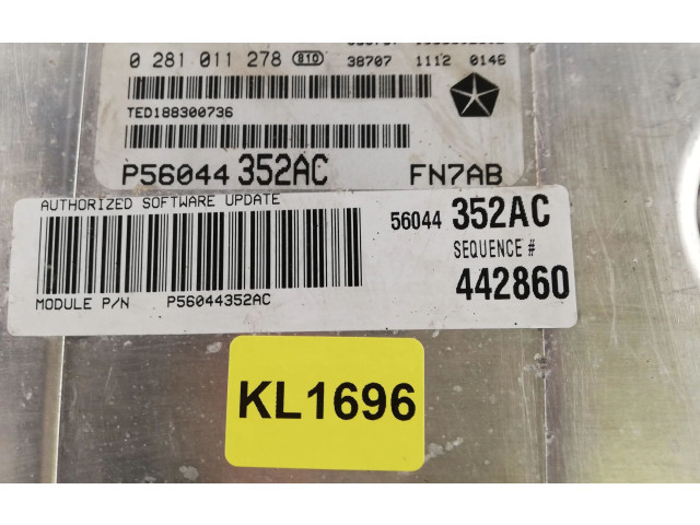 Блок управления двигателя P56044352AC, KL1696 Jeep Cherokee