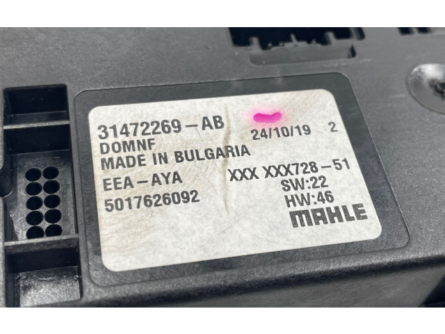 Блок управления климат-контролем 31472269, 5017626092   Volvo V60