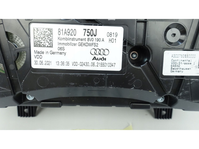 Панель приборов 81A920750J, 81A920750J Audi Q2 -