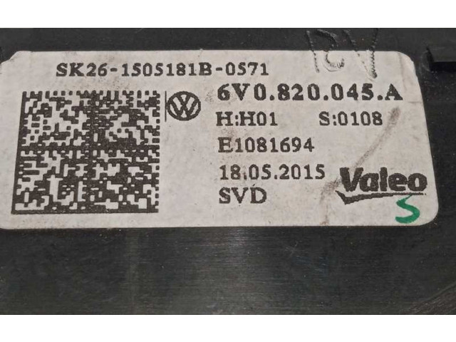 Модуль блока управления кондиционером 6V0820045A Skoda Fabia Mk3 (NJ)