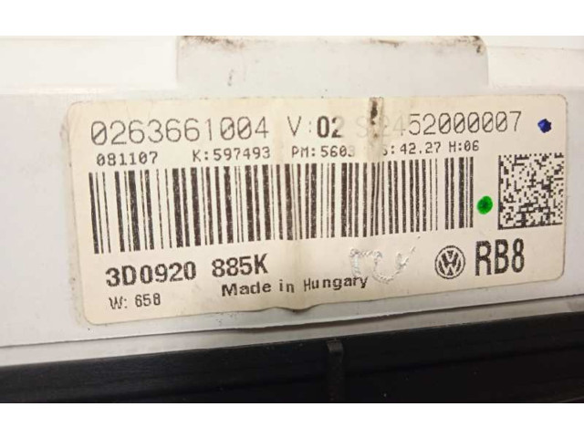 Панель приборов 3D0920885K, 3D0920885KZ02   Volkswagen Phaeton       