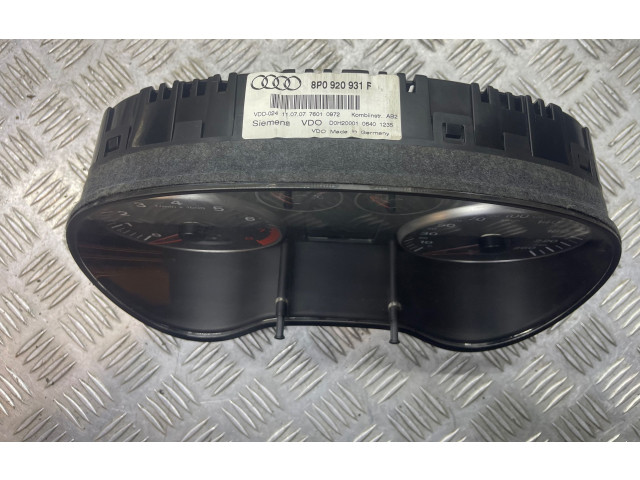 Спидометр (приборный щиток) 8P0920931F, 81071521 Audi A3 S3 A3 Sportback 8P