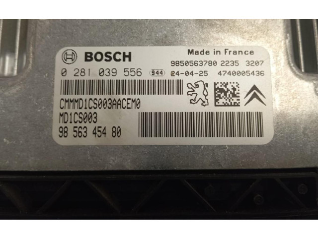 Блок управления двигателем Блок управления 9856345480   Opel Combo D