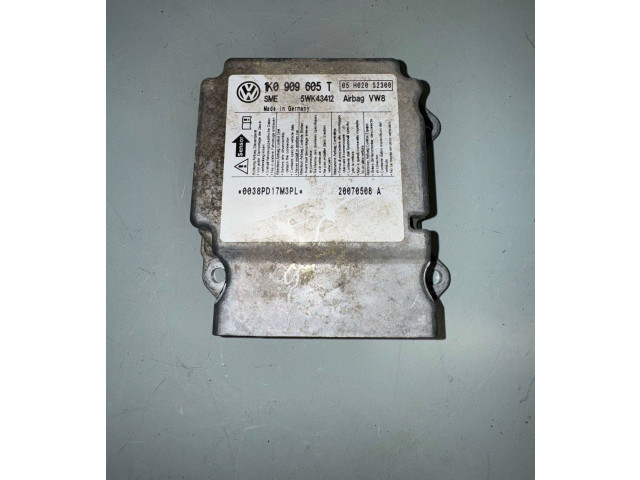 Блок подушек безопасности 1K0909605T, 5WK43412   Skoda Octavia Mk2 (1Z)