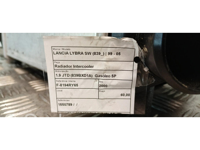 Интеркулер 1550789 Lancia Lybra
