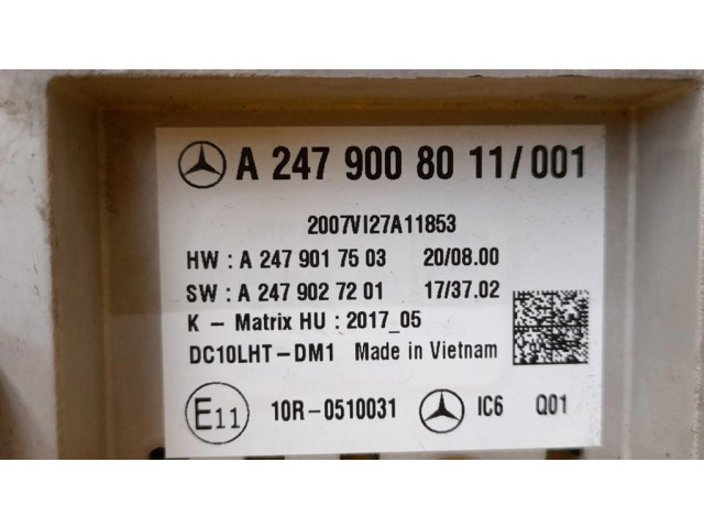 Přístrojová deska Mercedes-Benz B W247 2018 A2479008011