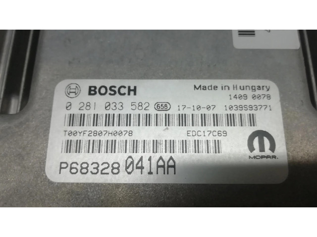Блок управления двигателя 68328041AA, 0281033582 Jeep Compass